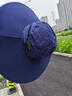 晒晒昵遮阳帽男士大帽檐户外防晒帽登山速干透气钓鱼帽渔夫帽可定制LOGO 藏青色- -防水速干面料可折叠 实拍图