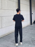 啄木鸟冰丝裤子男夏季薄款弹力速干高档休闲裤男大码透气户外运动直筒裤 黑色直筒+灰色直筒【2条装】 XL 【115-135斤】 实拍图