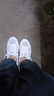 回力官方男鞋秋季网面小白鞋镂空凉鞋运动板鞋男百搭鞋子男 白黑色 42 实拍图