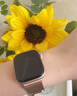 Apple/苹果 Watch Series 10 智能手表GPS款42毫米玫瑰金色铝金属表壳淡桃粉色运动型表带S/M MX1R3CH/B 实拍图