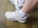 红蜻蜓男鞋包底皮面秋冬休闲鞋男老爹鞋厚底增高鞋子男WXA342462白灰39 实拍图