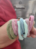多巴胺渐变发圈发绳高弹力橡皮筋头发ins头绳马尾加粗发饰高级 三色花纹混装-10根 实拍图