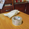 得力（deli） 大卷快递打包封箱带胶带胶布透明胶封口带宽6cm 单卷 60mm*100y (30325) 实拍图