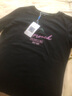 真维斯（JEANSWEST）长袖T恤女春夏纯棉正肩柔软亲肤内搭印花百搭打底上衣女黑色M 实拍图