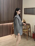 Olrain欧芮儿气质奢暖毛呢外套冬季女装中长款含羊毛双面呢上衣保暖衣服 灰色 XL 实拍图