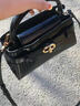 CHARLES&KEITH金属扣带手提单肩妈妈包凯莉包包女包生日礼物CK2-50160102 Black黑色 M 实拍图