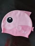 361°儿童泳帽男童可爱卡通印花专业硅胶游泳帽女孩宝宝不勒头防晒帽子 实拍图