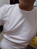 短袖t恤男夏季新款圆领纯色弹力修身半袖打底衫潮流简约男装上衣 米白色 薄款 3XL (180) （145-160斤） 实拍图