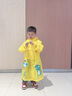 牧萌 儿童雨衣男女童带书包位宝宝幼儿园小学生雨鞋套装防水卡通雨披 活力黄恐龙 L码（建议身高105-115cm） 实拍图