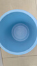 塑料水桶手提加厚洗衣桶家用多功能储水桶圆形桶宿舍洗衣桶装水桶 中号北欧蓝 实拍图