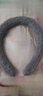 纯色兔毛发箍批发女生简约简单光板白搭百变配件长毛短毛毛绒发箍 灰色【1个】 实拍图