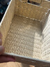 稳斯坦 W5074 草编收纳箱 仿藤编织杂物工具收纳整理筐 两扣手米色大号(35*25*18.5) 实拍图