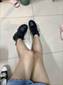 乐卡利 英伦风马丁靴女 厚底短靴小个子增高小皮鞋配裙子工装靴单靴女 黑色 37 实拍图