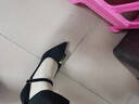 唯带美防掉跟束鞋带女防掉鞋神器免安装绑带不跟脚皮鞋高跟鞋固定鞋带扣 卡扣【绒面黑】 实拍图