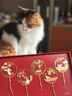 天色故宫猫中国风金属书签礼盒文创北京旅游毕业纪念品教师节礼物送女生日伴手礼5枚TS-5933漫花墙猫 实拍图