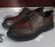百丽通勤商务皮鞋男牛皮褶皱增高休闲鞋A1373AM4 棕色 41 实拍图