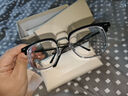 蔡司（ZEISS）镜片近视眼镜框男半框防蓝光辐射可配带散光度数眼睛女钛合金镜架 简约款 黑银 配colorein镜片1.74防蓝光0-1200 实拍图