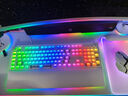 雷蛇（Razer）黑寡妇蜘蛛V4专业版 机械键盘 游戏键盘 RGB背光 游戏电竞 绿轴 带RGB腕托 白色 实拍图