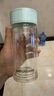 富光玻璃杯女双层隔热迷你小号容量透明花茶水杯子 绿色230ml 实拍图