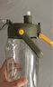 贝瑟斯 塑料水杯男女超大容量杯子运动户外夏季便携太空杯 灰色2200ml 实拍图