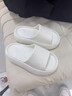 妙恋多爆款增高拖鞋女外出高颜值厚底拖鞋踩屎感高跟凉鞋软底女士拖鞋 白色6厘米【增高款】 37-38 (240mm) 正常尺码（不偏码） 实拍图