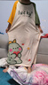 猫人（MiiOW）【防螨抗菌纯棉】女士睡裙睡衣女撞色恐龙印花家居服绿色L 实拍图