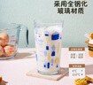帕莎帕琦进口刻度玻璃杯牛奶饮料耐热可微波炉钢化水杯570ML42287蓝色带盖 实拍图