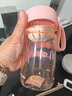 富光塑料水杯BB杯子女生夏季高颜值便携简约随行可爱泡茶杯家用耐热 蜜桃粉【茶隔+精准刻度】370ml 实拍图