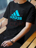 阿迪达斯 （adidas）短袖男春夏跑步休闲运动服圆领健身速干T恤 黑蓝JUDO M  实拍图