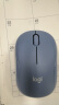 罗技（Logitech）M221 轻音鼠标 无线鼠标 办公鼠标 对称鼠标 带无线微型接收器 雾霭蓝 实拍图