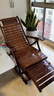 宜琢苑竹躺椅午休午睡折叠摇摇椅成人家用休闲阳台客厅老人结实逍遥椅子 【茶色】加长宽板摇椅 实拍图