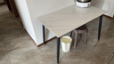 全品屋岩板餐桌家用4-6人小户型桌椅组合长方形现代简约吧台吃饭大桌子 【12MM厚】哑光雪山白 送货入户 120cm 【宽70CM】单桌子 实拍图