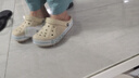 crocs卡骆驰洞洞鞋贝雅卡骆班轻便耐磨一脚蹬休闲鞋|205089 冬日白/彩色-1LI 37 /38(230mm) 实拍图
