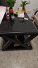 哆咔茶几小户型家用简约现代茶几客厅轻奢高级感钢化玻璃电视柜组合 黑架子黑玻璃 100*60*45 茶几 实拍图