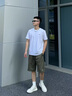 gxg.jeans男装  多色字母绣花基础凉感休闲圆领短袖T恤男 25年夏新品 白色 L (175) 实拍图