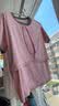 米度丽月子服夏季孕妇睡衣产后哺乳衣薄款宽松短袖喂奶衣服家居服 粉绿 M码（建议80-110斤左右） 实拍图