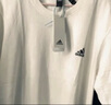 adidas情侣休闲纯棉上衣圆领短袖T恤男女夏季阿迪达斯官方轻运动 米白 XS 实拍图