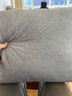 La Torretta抱枕靠垫 办公室腰枕靠枕床头欧简约可拆洗纯色亚麻沙发垫 灰 实拍图