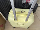 花瞳登机箱18寸小号旅行箱男拉杆箱女16寸可爱行李箱小清新密码箱20寸 奶油黄/509【杯架+充电口】拉链 20英寸 【登机箱】 实拍图