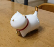 苏氏陶瓷（SUSHI CERAMICS）羊脂玉瓷茶具配件茶宠描金小猫咪 实拍图