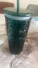 星巴克（Starbucks）墨绿色女神款玻璃杯550ml吸管杯子办公室复古冷水杯毕业毕业礼物 实拍图