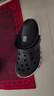 卡骆驰crocs洞洞鞋贝雅卡骆班轻便耐磨一脚蹬休闲鞋|205089 黑色/白色-066 39 (240mm) 实拍图