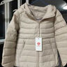 坦博尔轻薄羽绒服女短款连帽百搭休闲秋冬女士外套 浅云白 L(170) 实拍图