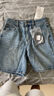 UR2025夏季新款女装复古猫须水洗腰带牛仔短裤UYY850081 实拍图