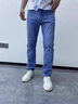 真维斯凉感牛仔裤男士装春夏秋季修身直筒弹力休闲裤长裤子 20822/350磨白蓝（夏季薄款） 32 实拍图