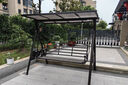 莫 家户外秋千庭院双人太阳能灯摇椅铁艺阳台室外休闲吊椅秋千吊篮 新西兰3人位【太阳能灯】 实拍图