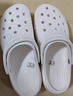 crocs卡骆驰洞洞鞋贝雅卡骆班轻便耐磨一脚蹬休闲鞋|205089 白/深蓝-126 37 /38(230mm) 实拍图