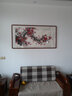 迅典梅花手绘国画中式梅开五福客厅装饰画喜上眉梢挂画沙发背景墙字画 梅开五福 实木带框83*163厘米 实拍图