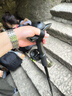 神火（SupFire）户外防身登山杖铝合金型儿童超轻便直柄防滑拐棍徒步健走爬山手杖 实拍图