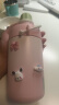 希乐（cille）吸管保温杯子女士高颜值儿童316不锈钢瓶ins学生喝水杯双饮咖啡杯 粉色580ml+表情贴+立体贴x5+杯刷 实拍图